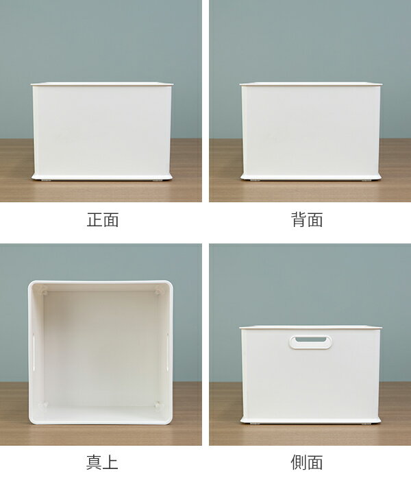 カラーボックス 横置き インナーボックス 収納 ハーフ 2個セット ナチュラ インボックス プラスチック 日本製 （ 収納ボックス 収納ケース スタッキング 積み重ね ボックス おもちゃ収納 小物ケース 小物入れ 小物収納 持ち手付き ） 3