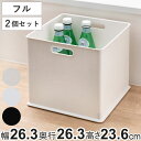 カラーボックス 横置き インナーボックス 収納 フル ナチュラ インボックス プラスチック 日本製 2個セット （ 収納ボックス 収納ケース スタッキング 積み重ね ボックス おもちゃ収納 小物ケース 小物入れ 小物収納 持ち手付き ）