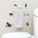 消臭シート 壁用 トイレの消臭DECOシート ネコ ( トイレ用品 消臭 シート 貼って剥がせる カテキン効果 洗える シール トイレ アンモニア臭 ニオイ ア...