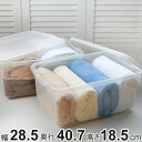 収納ケース 幅28.5×奥行40.7×高さ18.5cm フタ付き プラスチック 収納ボックス ( クローゼット収納 ふた付き 収納 靴箱 靴収納 ケース ボックス 日本製 キッチンストッカー ストッカー 取っ手付き キッチン収納 )
