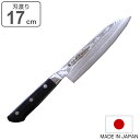 三徳包丁 17cm 木柄 鍛接ダマスカス鋼 69層 濃州正宗 日本製 ( 包丁 万能包丁 料理包丁 分化包丁 170mm ダマスカス 切れ味抜群 キッチンナイフ...
