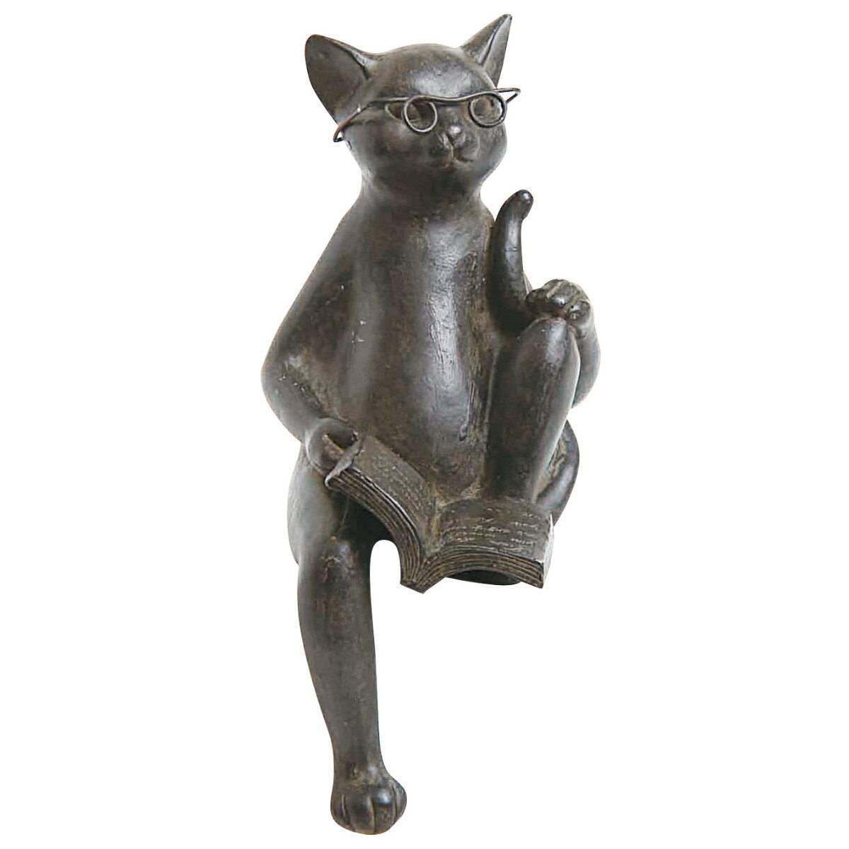 オブジェ 読書 ねこ 11026 （ 置物 オーナメント 猫 ネコ インテリア ミニ 猫グッズ おしゃれ かわいい..