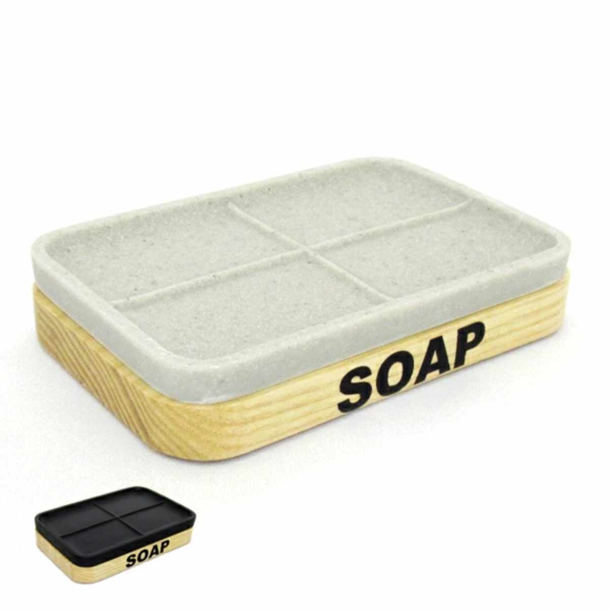 石鹸置き 石けん置き コリーヌ ソープディッシュ グレー （ 石鹸皿 石けん皿 洗面用品 石鹸ホルダー ソープトレー ソープトレイ 洗面収納 石鹸トレー ディスペンサー 浴室 収納 バス用品 浴室収納 ）