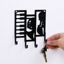 キーフック 楽器 ( 鍵 収納 玄関 壁掛け フック 壁掛けフック ウォールフック 壁掛けキーフック 鍵掛け おしゃれ 4連 インテリア雑貨 キー 小物 アクセ...