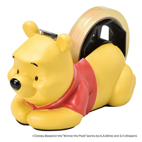 テープディスペンサー POOH くまのプーさん ステーショナリー （ 送料無料 文房具 テープカッター セロハンテープ台 デスク用品 文具 セロハンテープ 台 雑貨 インテリア オフィス用品 事務用品 プーさん Disney ）