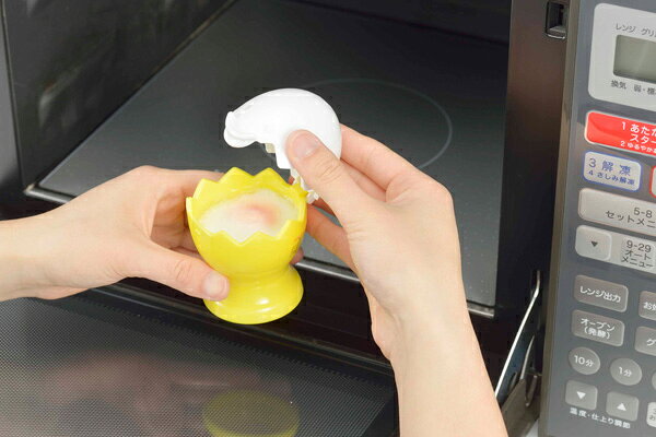 半熟たまご調理器 電子レンジ対応 レジたまちゃん （ 電子レンジ調理器 半熟 たまご タマゴ 調理器具 キッチン用品 キッチン雑貨 調理用品 卵 ） livingut-10081011 リビングート 楽天市場店 サンプル画像3