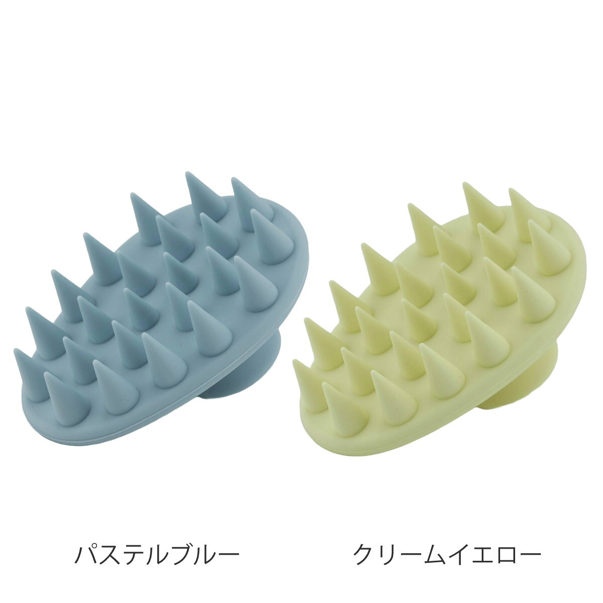 リビングート　楽天市場店のシャンプーブラシ シリコン 大 （ ヘッドブラシ マッサージ 洗浄 頭皮 ブラシ シャンプー お風呂 バスグッズ 頭皮ブラシ スカルプ ツボ押し 吸盤 ）｜アングル2