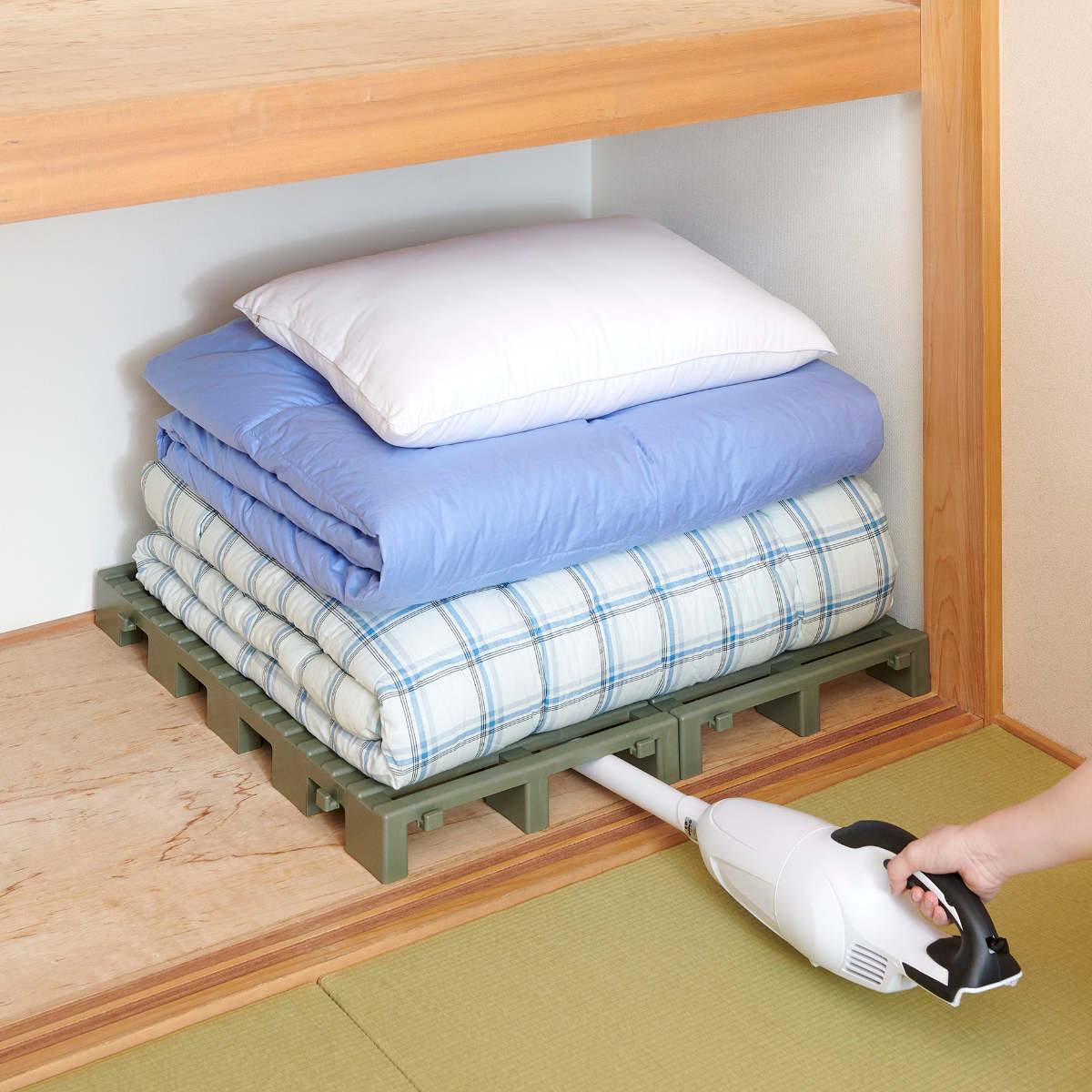 押し入れすのこ クリーンパレット 連結タイプ 1台入り 幅38.3×奥行75.3×高さ7.1cm ( パレット すのこ プラスチック 押入れ 布団 収納 日本製...