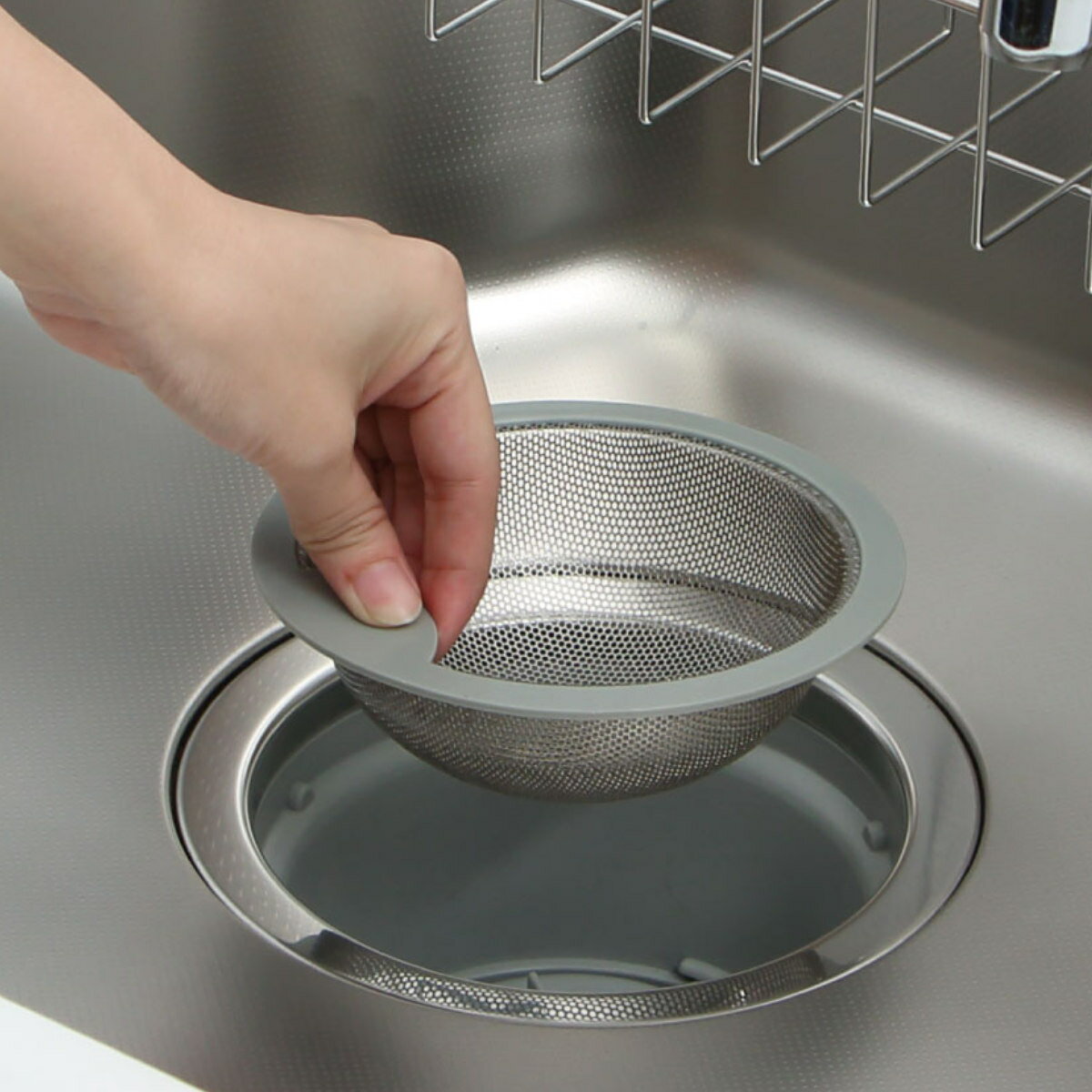 排水口 ゴミ受け 流し用ステンレス球形ゴミカゴ 145タイプ ベラスコート ( ステンレス 食洗機対応 日本製 汚れが落ちる 浅型 丸 キッチン 流し台 シンク...