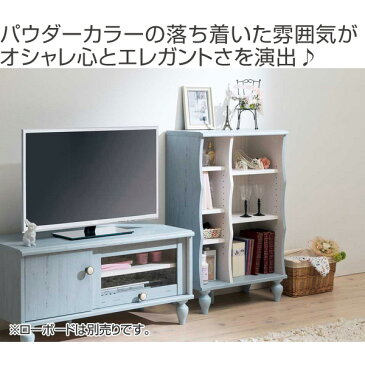 本棚　フリーラック　　アンティーク調　ろくろ脚　フレンチシャビー　幅約57cm （ 送料無料 リビング収納 寝室収納 オープンラック ディスプレイラック フレンチカントリー風 キャビネット ）