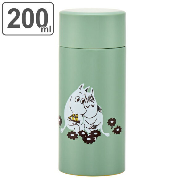 水筒 ミニ マグ 200ml ステンレス コンパクト ムーミン くすみカラー （ MOOMIN 保温 保冷 直飲み マグボトル ミニボトル 軽量 直のみ すいとう ボトル ステンレスボトル ダブル飲み口 広口 軽い ）