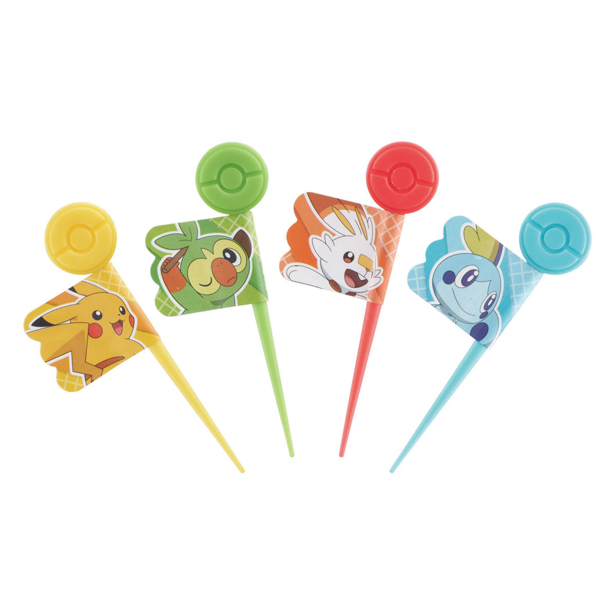 【先着】最大400円クーポン有！ ピック 12本入 ポケットモンスター （ ポケモン イーブイ フジギダネ ヒトカゲ ゼニガメ ピカチュウ サルノリ ヒバニー メッソン お弁当ピック おかずピック 子供 弁当 飾り お弁当用 子供用 幼稚園 保育園 キッズ ）のサムネイル