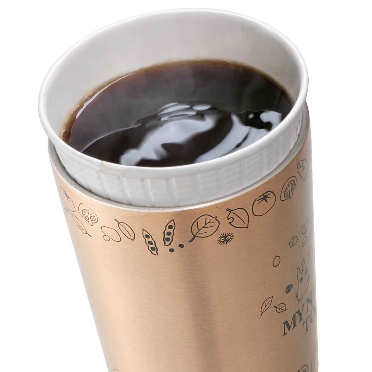 コンビニカップ 240ml タンブラー コーヒー となりのトトロ ステンレス （ ステンレスタンブラー ステンレス製 保温 保冷 カップ コップ 真空二層構造 カップホルダー 持ち運び キャラクター トトロ ） 3