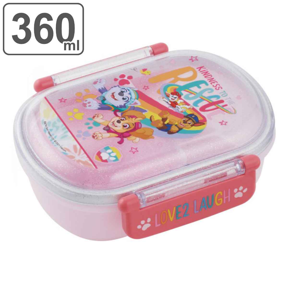 弁当箱 1段 360ml 抗菌 ふわっと タイトランチ パウ・パトロール レスキュー （ パウパトロール お弁当箱 ランチボックス 食洗機対応 レンジ対応 キッズ PAW PATROL 食洗機OK レンジOK お弁当 弁当 一段 中子 仕切り 子供 日本製 ）のサムネイル