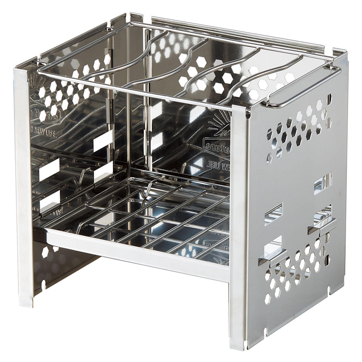 焚火台 収納ケース付 LIVE IN NATURE （ 送料無料 焚き火台 炭受け 五徳 目皿 焚き火 台 たき火台 たき..