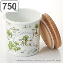 保存容器 750ml ホーロー 木蓋付き くまのプーさん ( ホーローキャニスター ホーロー保存容器 キャニスター ほうろう保存容器 ホーロー 保存 容器 ほう...