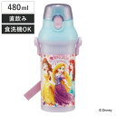 水筒 480ml 抗菌直飲プラボトル プリンセス24 ( ディズニープリンセス 子供用 抗菌 プラスチック製 ダイレクトボトル 直のみ ワンタッチ 抗菌加工 A...