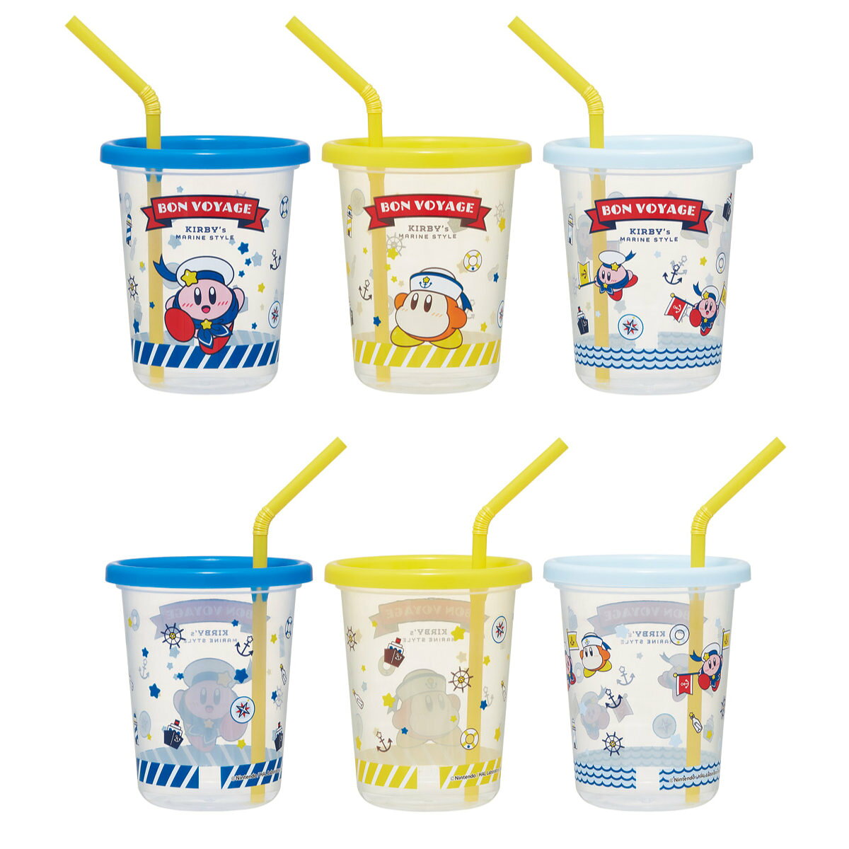 コップ ストロー付き 3個入り 320ml 星のカービィ プラスチック （ カップ タンブラー キャラクター カービィ 軽い 割れにくい ふた付き キャラ かわいい 子ども用コップ アウトドア キャンプ ） livingut-10206167 リビングート 楽天市場店 サンプル画像3