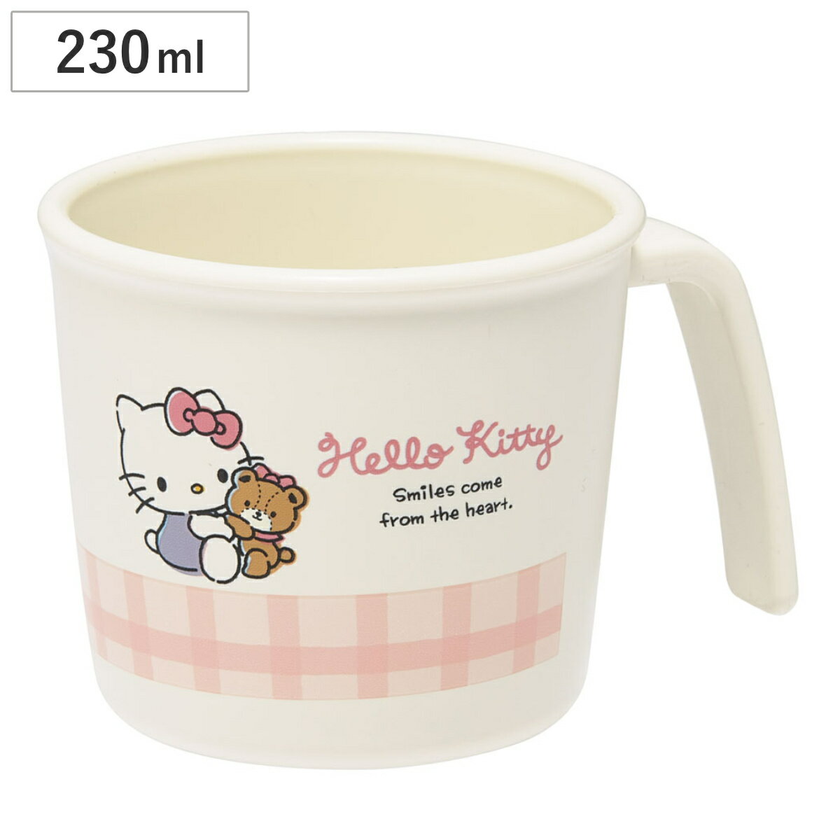 コップ ベビー用 PP製 持ち手付き 抗菌 5ヶ月 ハローキティ ( サンリオ キティ マグカップ 230ml 子供用 食器 耐熱 ハンドル付き 食洗機対応 レ...