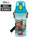 水筒 480ml 抗菌直飲プラボトル ワンピース24 ( ワンピース 子供用 抗菌 プラスチック製 ダイレクトボトル 直飲み ワンタッチ 日本製 抗菌加工 AG 銀 ショルダーベルト付き 広口 軽量 ボトル ワンプッシュ )