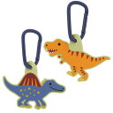 キーホルダー ラバーマスコット付き カラビナ 恐竜 ( フック マスコット 目印 紛失防止 バッグ リュック 子供 キッズ 通学 キーフック 鍵 キー 吊り下げ...