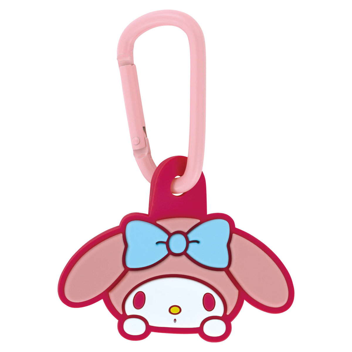 キーホルダー ラバーマスコット付き カラビナ マイメロディ ( マイメロ サンリオ 目印 紛失防止 フック マスコット 子供 キッズ 通学 バッグ リュック キ...