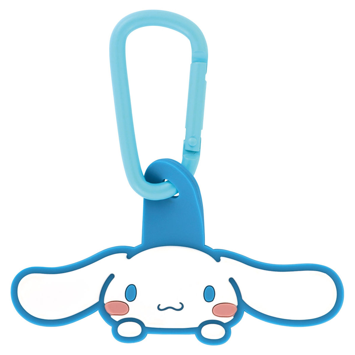 キーホルダー ラバーマスコット付き カラビナ シナモロール ( シナモン サンリオ 目印 紛失防止 フック マスコット 子供 キッズ 通学 バッグ リュック キ...