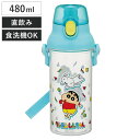 水筒 480ml 食洗機対応プラクリアボトル クレヨンしんちゃん ( 食洗機対応 直飲み プラボトル プラスチック ワンプッシュ ボトル 軽量 日本製 キッズ 子供用 クリアボトル クリア ダイレクトボトル 直のみ 食洗機 対応 )