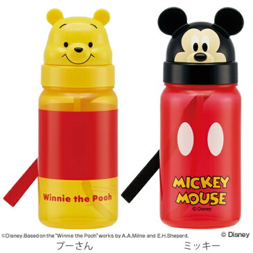 水筒 ストロー プラスチック ダイカットストロー式 ウォーターボトル 350ml キャラクター 子供 ( ストロー付き 幼稚園 保育園 キッズ ストロー付き水筒 ストラップ付き 幼児 ベビー グッズ スケーター PBS3STD )