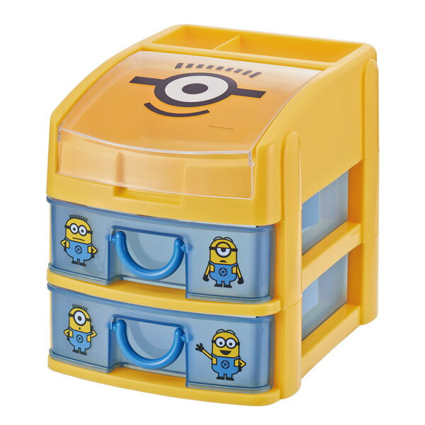 収納 引き出し ボックス ミニチェスト ミニオンズ フェイス （ ミニオン チェスト 小物入れ 収納ボックス 収納ケース プラスチック 小物 収納 小物入れ 小物整理 引出し 引出 卓上 卓上整理 小物収納 文房具 入れ 文具 小さい ミニ ）のサムネイル