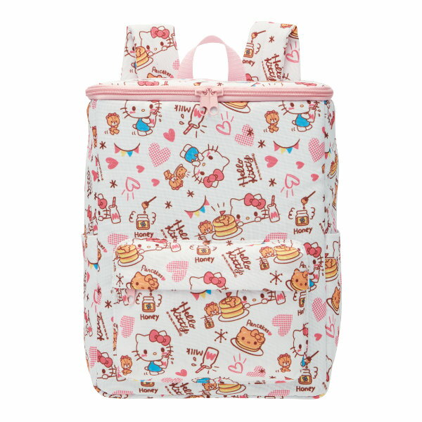 リュック 子供 保冷リュック ハローキティ キャラクター スクエア型 がま口 （ キティ リュックサック バックパック 保冷 バッグ 子供用 保冷バッグ キッズバッグ キッズ 遠足 行楽 クーラー キャラ サンリオ ）のサムネイル