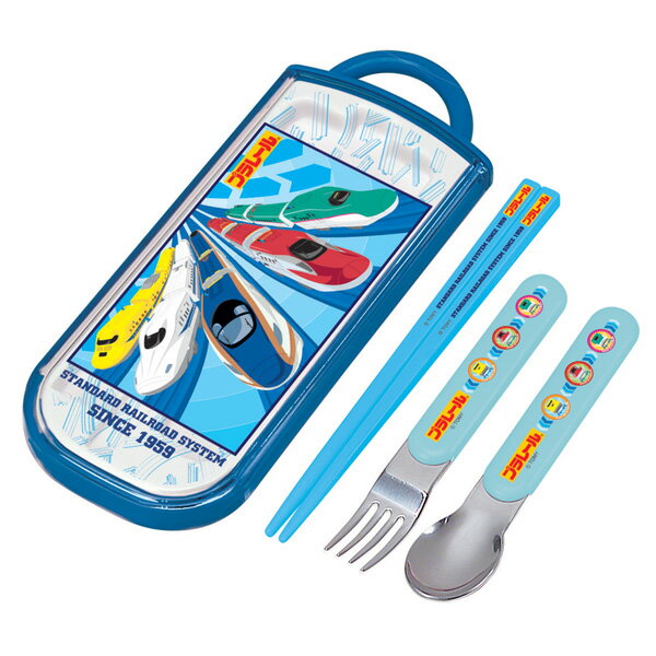 トリオセット 箸・フォーク・スプーン プラレール スライド式 キャラクター （ 食洗機対応 子供用お箸 カトラリー フォーク スプーン ケース付き 子ども用 子供用 子供 子ども ）のサムネイル