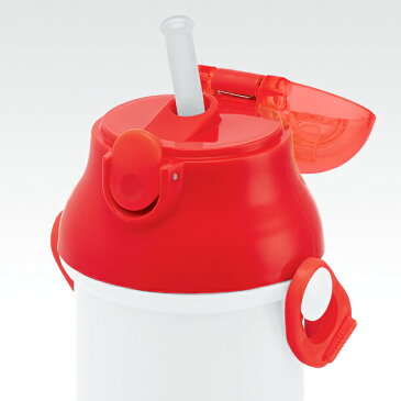 水筒 子供用 ハローキティ ギンガムチェック ストローホッパー ワンプッシュボトル プラスチック製 400ml ( 軽量 プラスチック ストロー 子供用水筒 ダイレクトボトル マグボトル すいとう 直飲み キティちゃん )