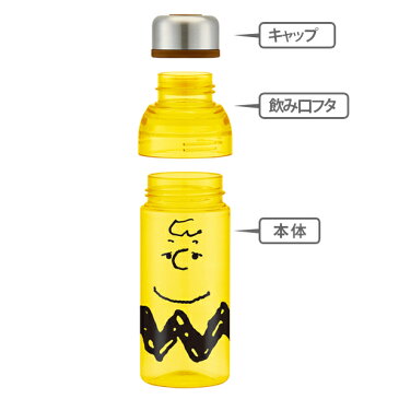 水筒 セパレートボトル 480ml 子供 キャラクター スヌーピー チャーリーブラウン （ プラスチック ウォーターボトル マグボトル セパレート プラスチックボトル ダイレクトボトル プラスチック製 直飲み チャーリー・ブラウン ）