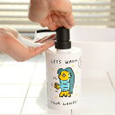 ディスペンサー 泡 360ml アマビエちゃんハンドソープ泡 泡タイプ おしゃれ 手洗い ハンドソープ ( 泡ハンドソープ 詰替えボトル 液体石けん アマビエ 詰め替え ボトル 詰替え 洗顔 ムースボトル プラスチック 丸型 丸 洗面用品 )