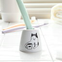 歯ブラシホルダー 加猫さん Brush 歯ブラシスタンド 日本製 ( ハブラシスタンド ハブラシホルダー 歯ブラシ立て ハブラシ 歯ブラシ ホルダー スタンド 陶器 猫 ねこ ネコ 洗面用品 洗面グッズ )