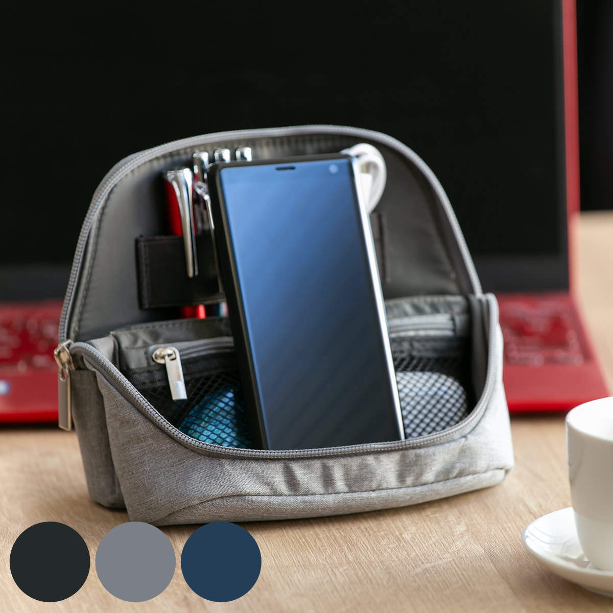 ユートリム スマ・スタ ワイド モバイル 立つバッグインバッグ ( インナーバッグ バッグインバッグ ガジェットケース メンズ 小物 持ち運び 出張 旅行 小物...