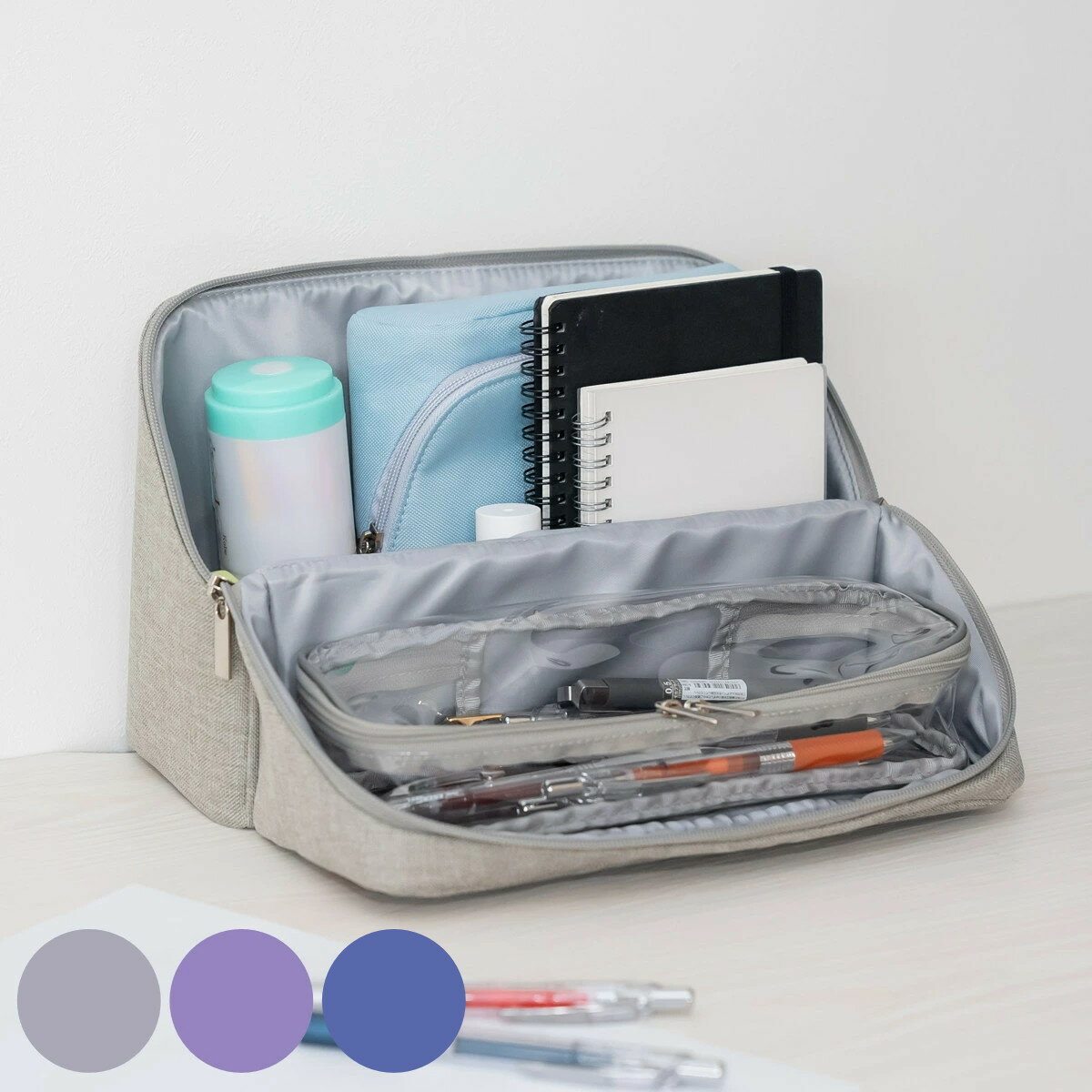 勉強バッグ 収納 リビガク バッグ ぐるっと開くバッグ B5 ( リビング学習 子供 学習 勉強 学習バッグ 文具収納 文房具 整理 小学生 子ども キッズ 便...