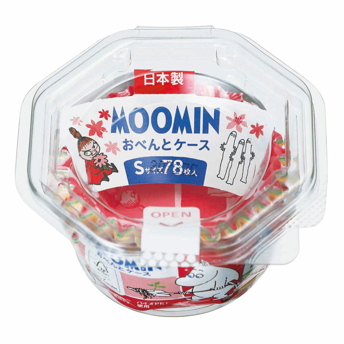 おかずカップ ムーミンお弁当ケース Sサイズ 78枚入り ( MOOMIN お弁当カップ レンジ対応 オーブン対応 おかず入れ 子供 日本製 丸型 弁当 おかず...