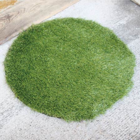 玄関マット　屋外　GRASS　MAT　ROUND　L （ 屋外用マット 芝生マット グラスマット　エントランスマット　人工芝　ラウンド　 ）