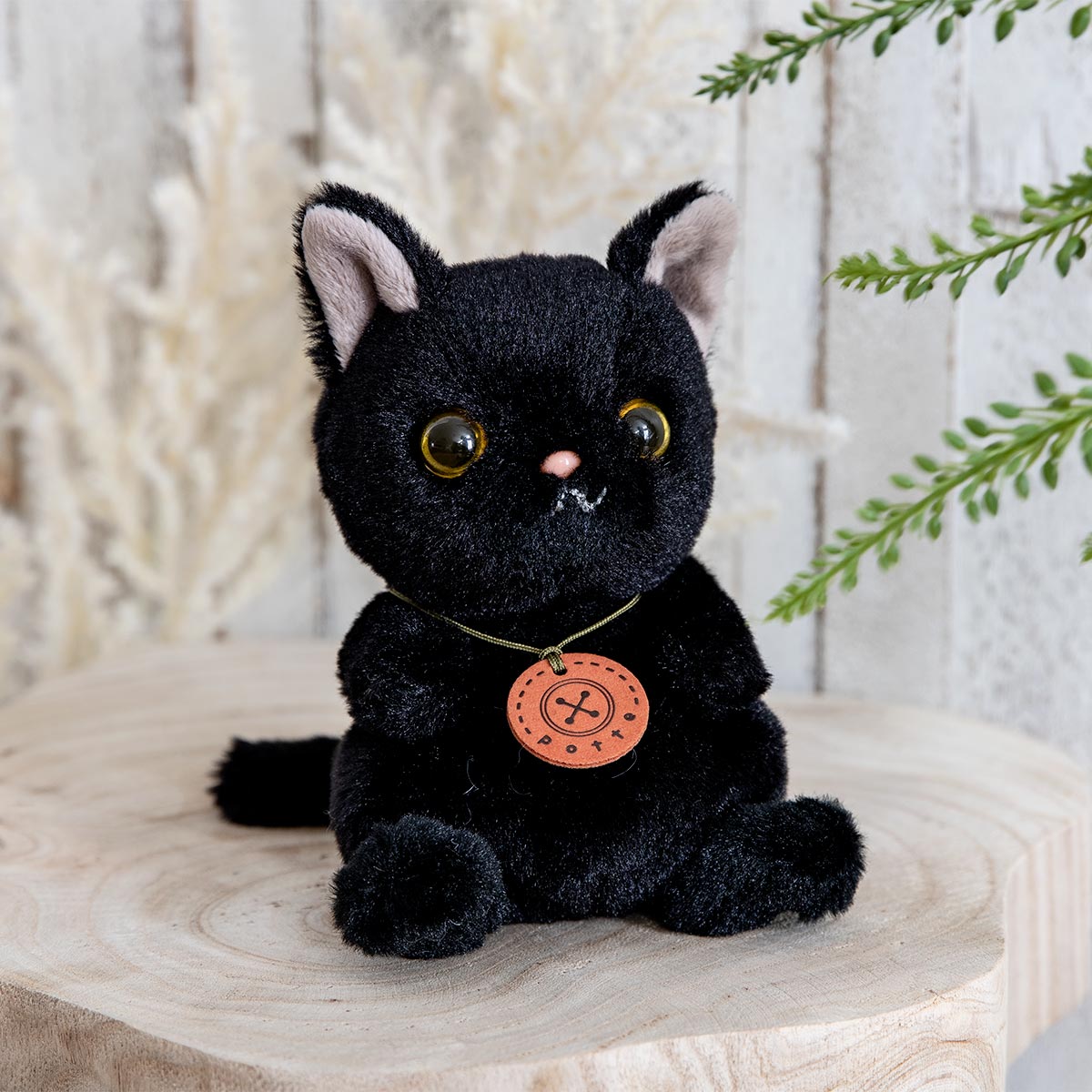 ぬいぐるみ potte 黒猫 猫 （ ヌイグルミ ねこ ネコ 動物 雑貨 インテリア アニマル グッズ ベビー 赤ちゃん プレゼント ギフト かわいい 縫いぐるみ 人形 手乗り 小さい 癒しグッズ 子ども キッズ 出産祝い 女の子 男の子 ）のサムネイル