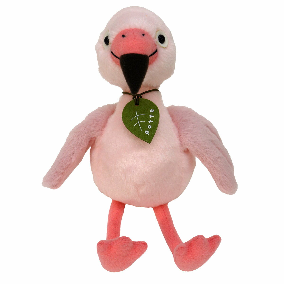 ぬいぐるみ potte フラミンゴ （ ヌイグルミ 鳥 動物 ピンク 手のひらサイズ ふわふわ 雑貨 インテリア アニマル プレゼント かわいい 人形 手乗り 小さい おもちゃ 玩具 癒しグッズ 子ども キッズ 女の子 男の子 ）