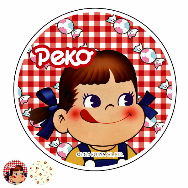 コースター 9cm 吸水 ペコちゃん 磁器製 キャラクター （ 吸水コースター 茶托 グラスマット 不二家 ミルキー ぺこちゃん キッチン雑貨 インテリア テーブルコーディネート かわいい レトロ ）のサムネイル