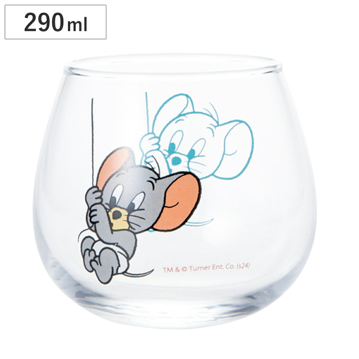 グラス 290ml ゆらゆらグラス タフィー （ 日本製 ガラス トム＆ジェリー トム ジェリー キャラクター コップ タンブラー かわいい カフェ風 ）