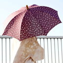 綿日傘 SUR MER 麻シーチング水玉 長傘 パープル ( sur mer シュルメール 日傘 傘 かさ レディース 綿 麻 水玉 UVカット おしゃれ 日本...