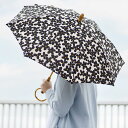日傘 SUR MER 綿麻 ナチュラル フラワー 長傘 日本製 ( sur mer シュルメール 晴雨兼用 雨傘 レディース 麻 綿 UVカット おしゃれ 傘 かさ アンブレラ 紫外線カット 紫外線防止 黒 花柄 天然木 リネン コットン )