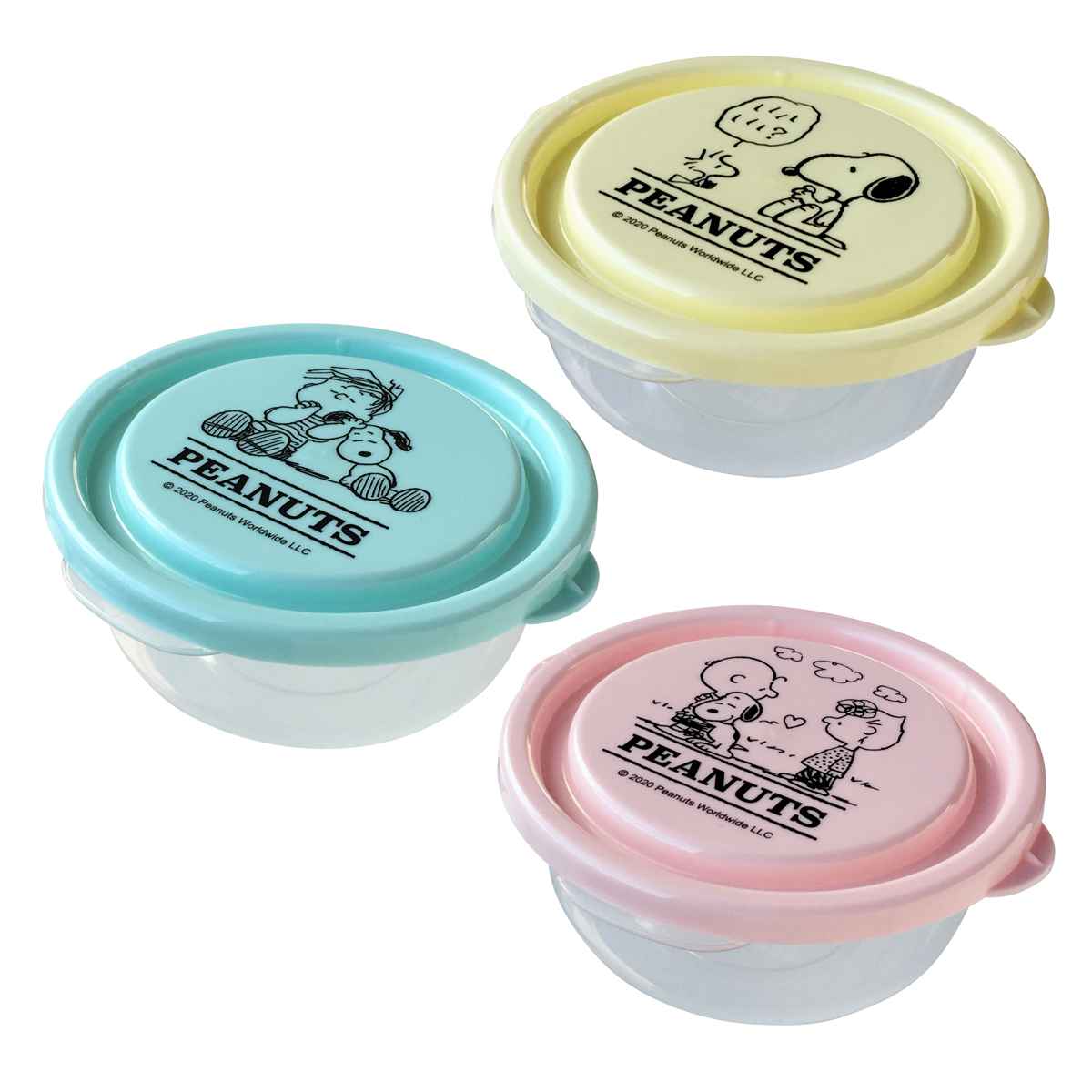 保存容器 200ml スヌーピー フードコンテナ 3個入 （ 日本製 プラスチック 目盛付...