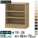 オーダー本棚 タフ棚板タイプ 幅15-24cm 奥行40cm 高さ70cm ( 収納棚 書棚 本棚 オーダー ラック 壁面収納 書庫 日本製 オーダーメイド 文庫本 コミック フリーラック )