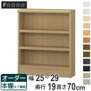 オーダー本棚 タフ棚板 幅25-29cm 奥行19cm 高さ70cm ( 収納棚 書棚 本棚 壁面収納 日本製 オーダー ラック 書庫 オーダーメイド 文庫本 コミック フリーラック )