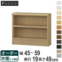 オーダー本棚 タフ棚板 幅45-59cm 奥行19cm 高さ49cm ( 収納棚 壁面収納 書棚 本棚 オーダー ラック 書庫 日本製 オーダーメイド 文庫本 コミック フリーラック )